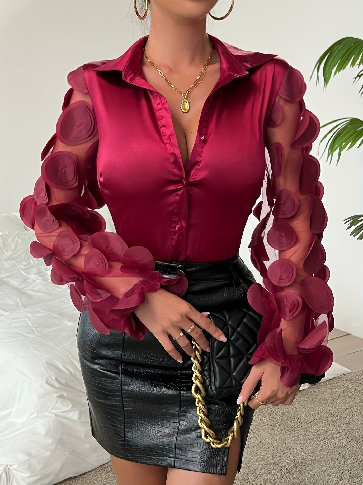 Long Sleeve Lace Top Spring & Fall Women's Fashion Clothing-Elegant Fashion Styles