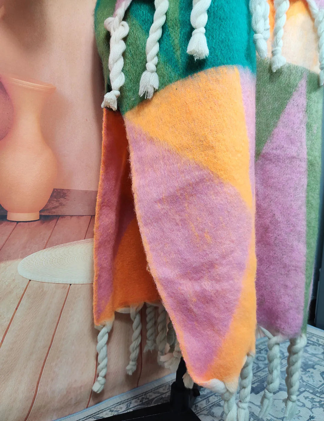 Fuzzy Long Cardigans Oversized Multicolor Women Coat