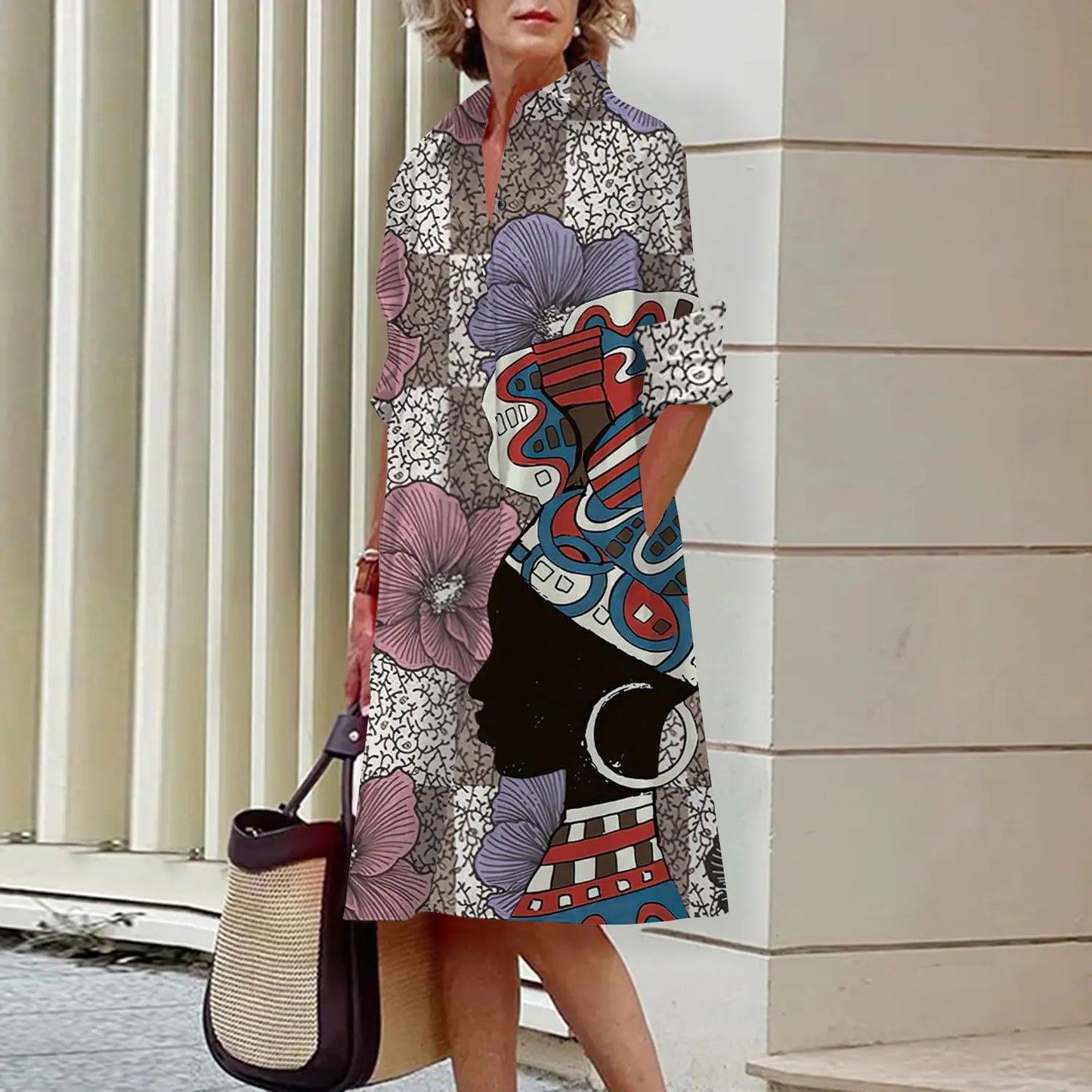 Shirt Women's shirt Dress Loose Fashion Lapel