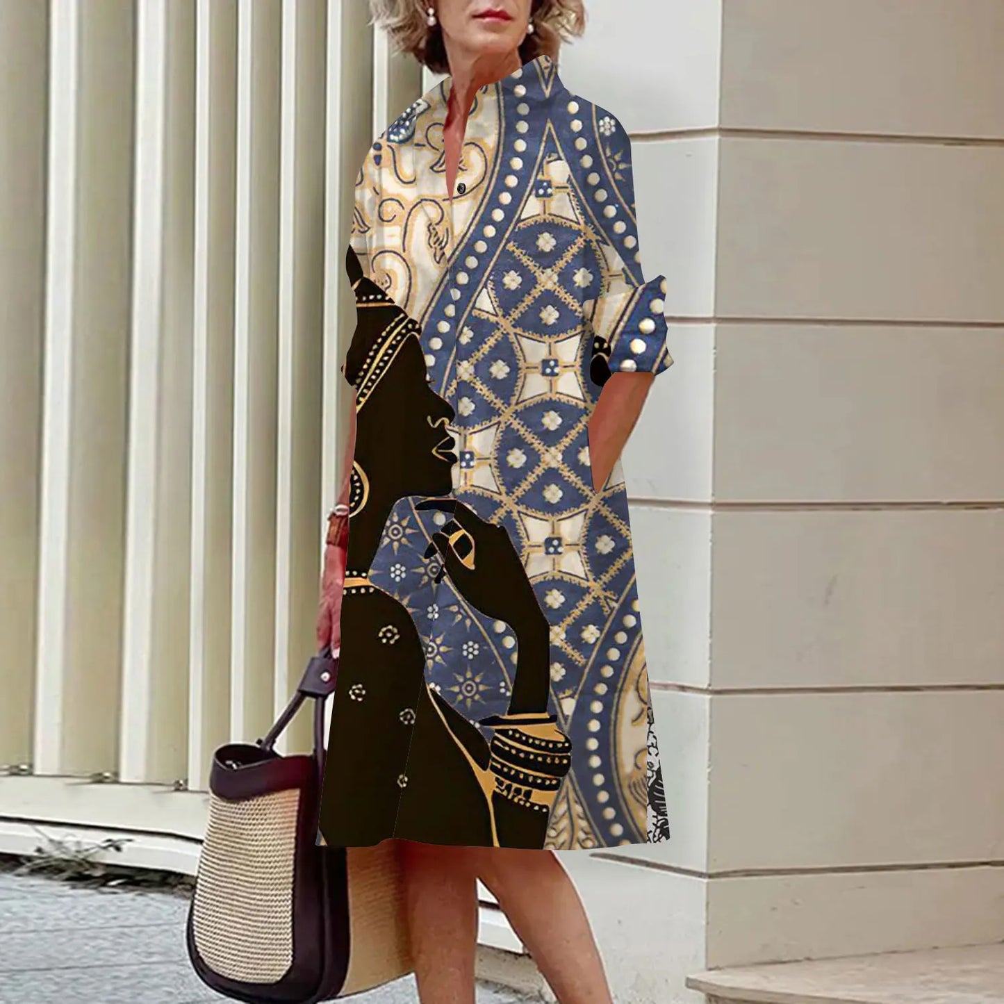 Shirt Women's shirt Dress Loose Fashion Lapel