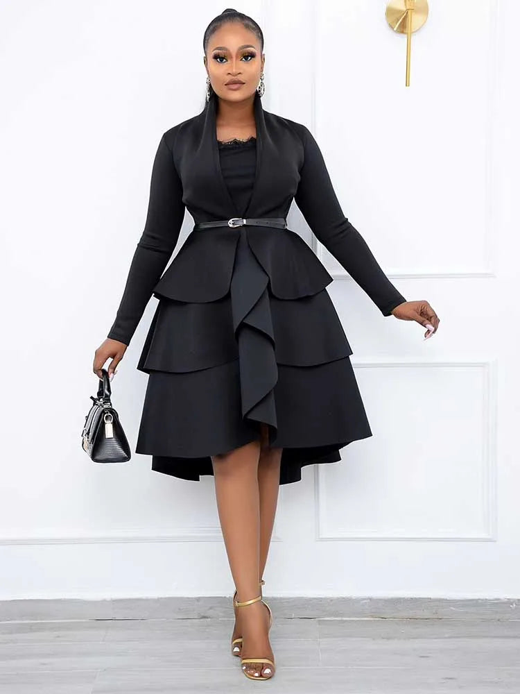 Women Sexy Elegant Dress Long Sleeve Birthday Dresses