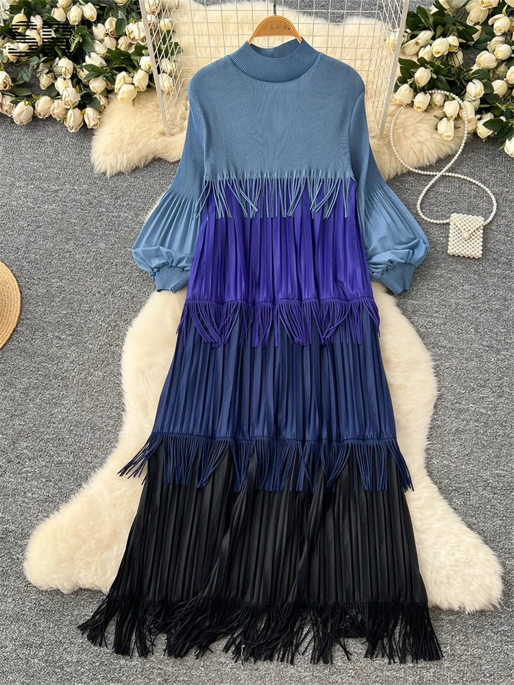 Loose Dress Women Lantern Sleeve Long Dresses