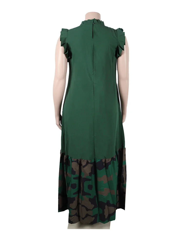 Women Party Patchwork Elegant Full Length Fashion Maxi Dress