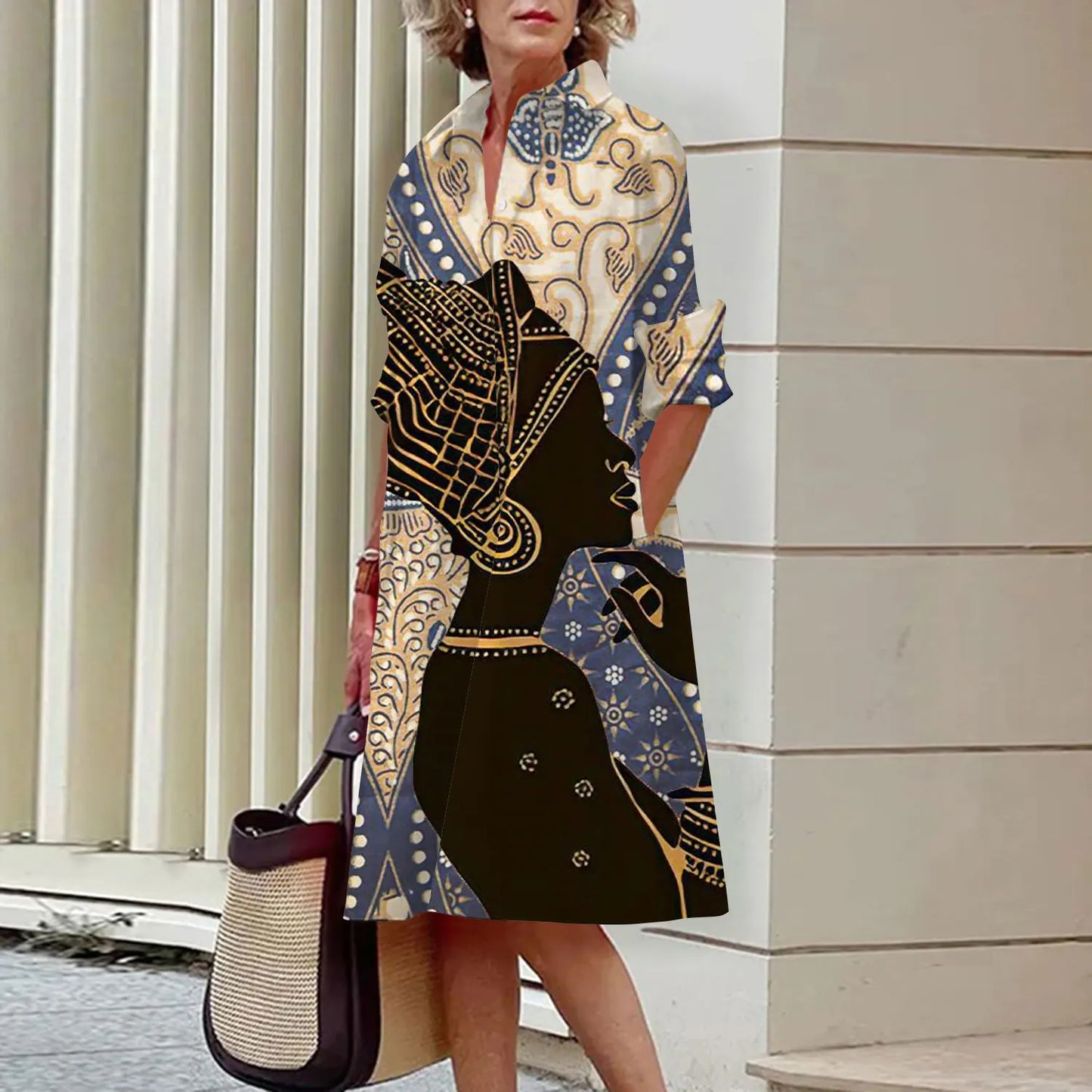 Shirt Women's shirt Dress Loose Fashion Lapel