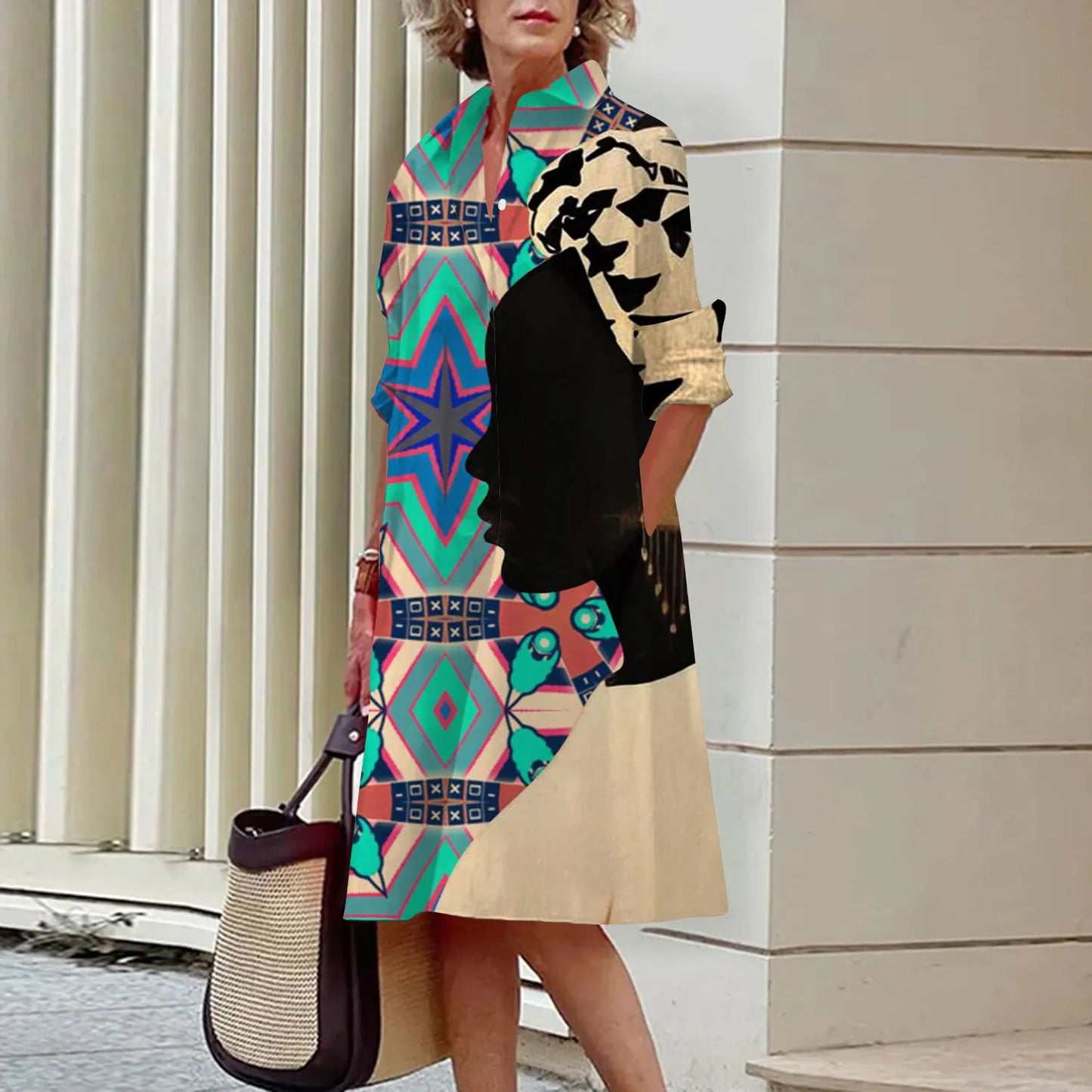 Shirt Women's shirt Dress Loose Fashion Lapel