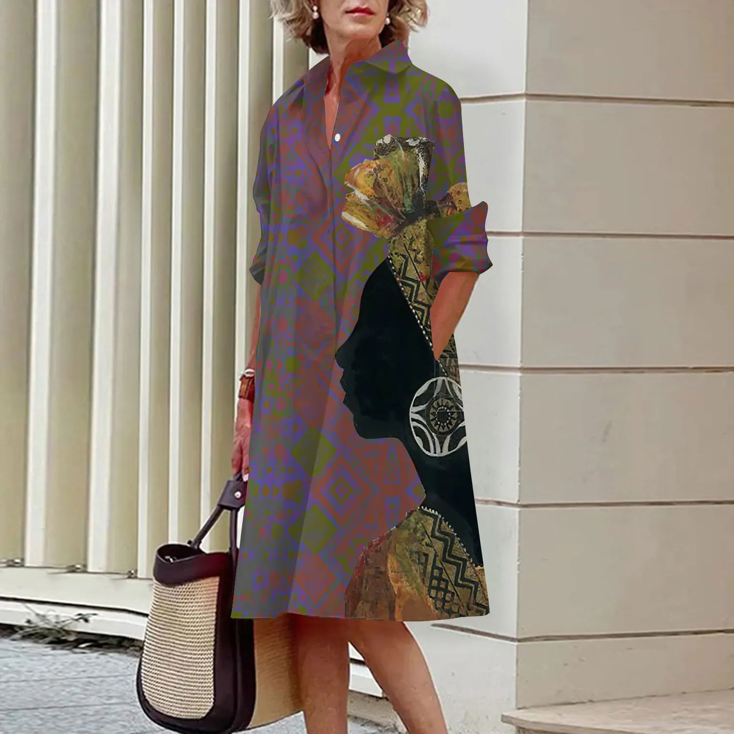 Shirt Women's shirt Dress Loose Fashion Lapel