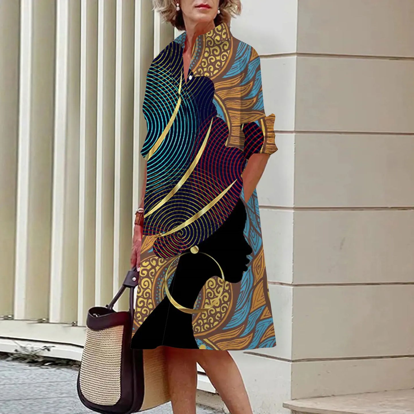 Shirt Women's shirt Dress Loose Fashion Lapel
