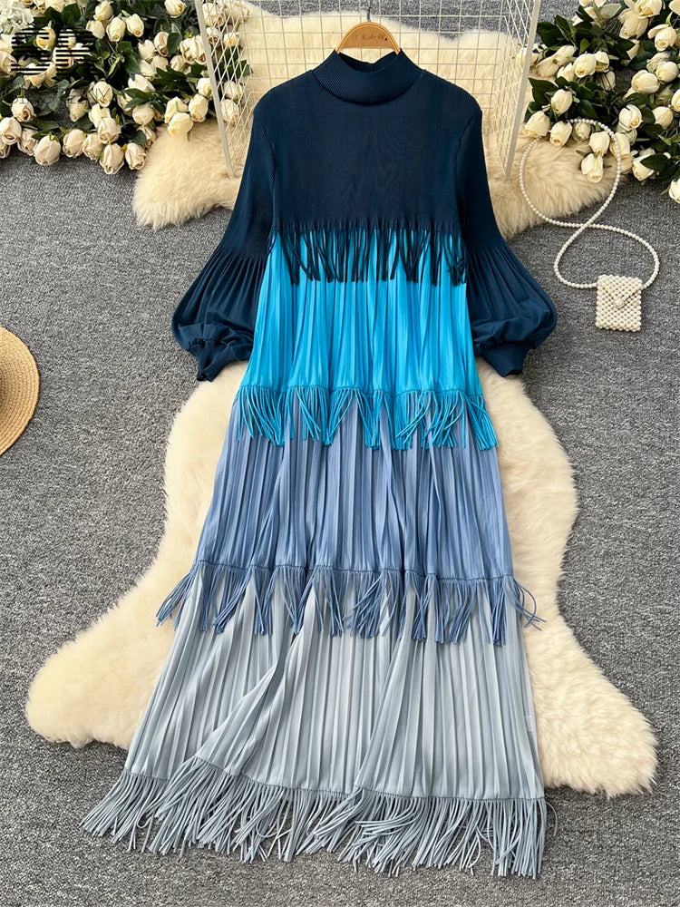 Loose Dress Women Lantern Sleeve Long Dresses