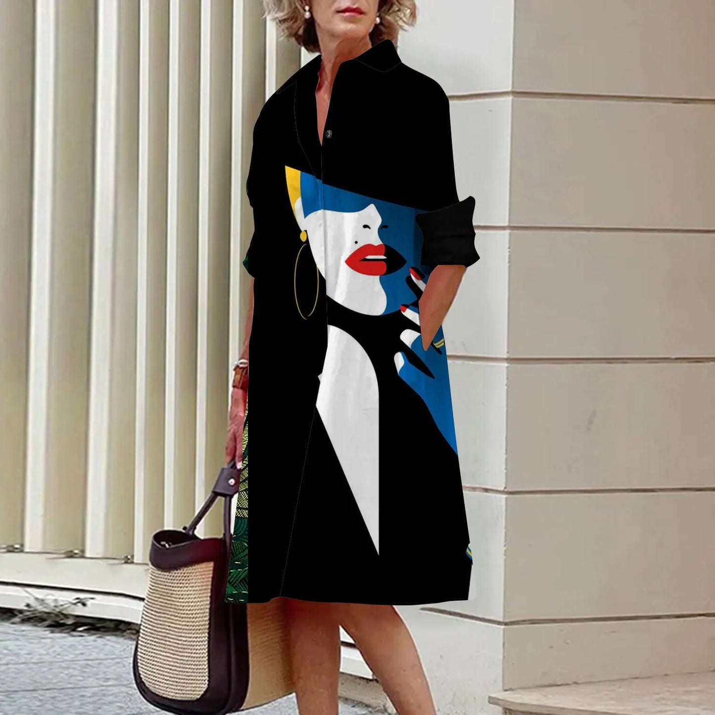 Shirt Women's shirt Dress Loose Fashion Lapel