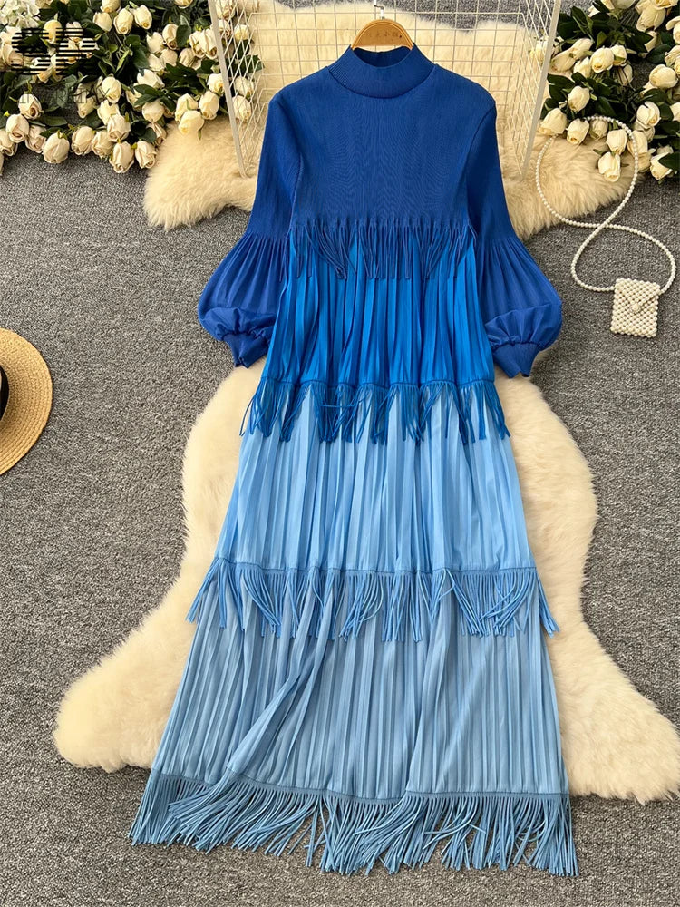 Loose Dress Women Lantern Sleeve Long Dresses