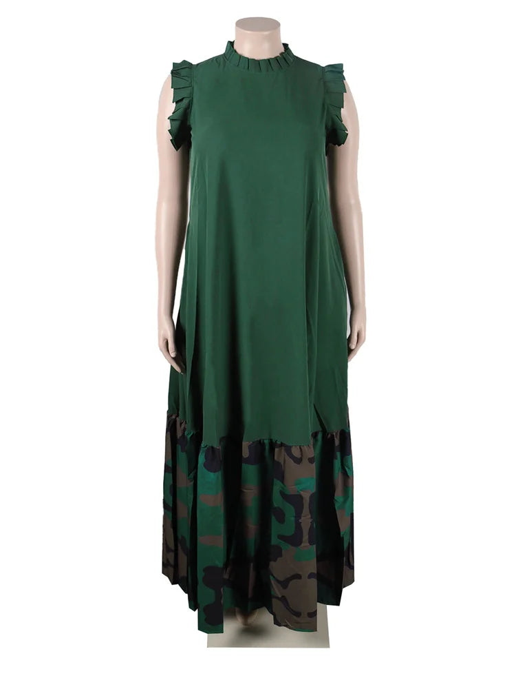Women Party Patchwork Elegant Full Length Fashion Maxi Dress