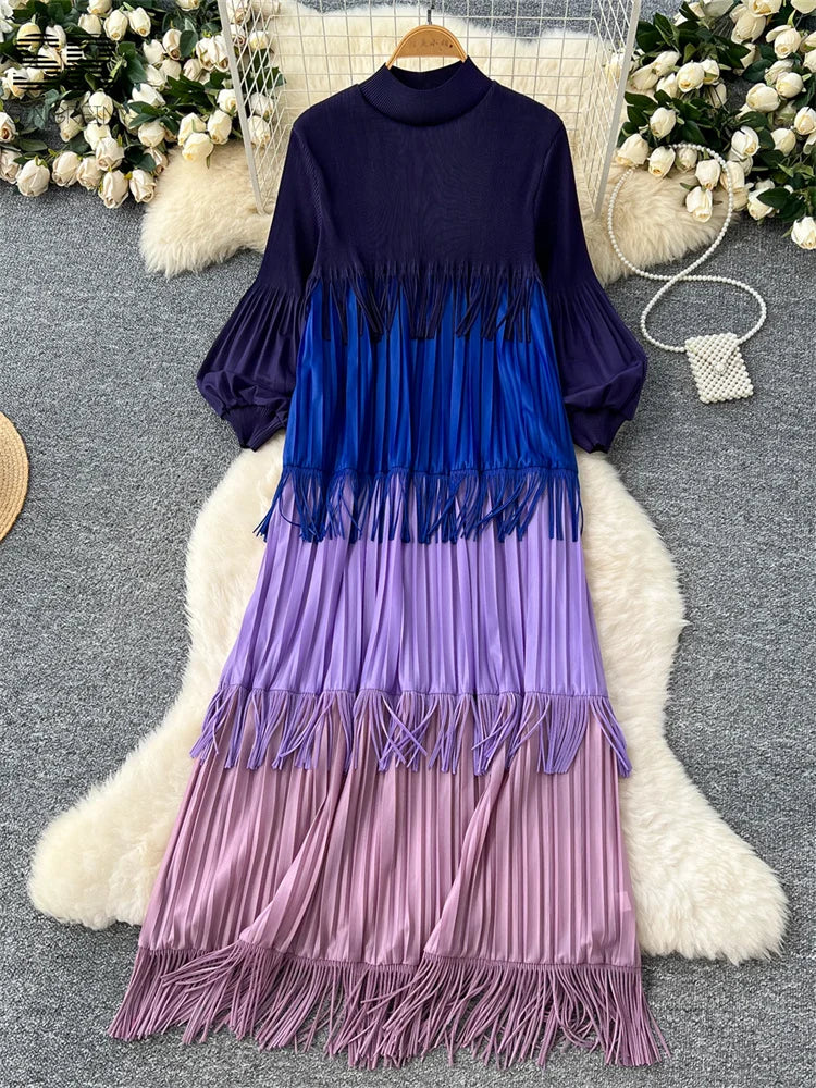Loose Dress Women Lantern Sleeve Long Dresses