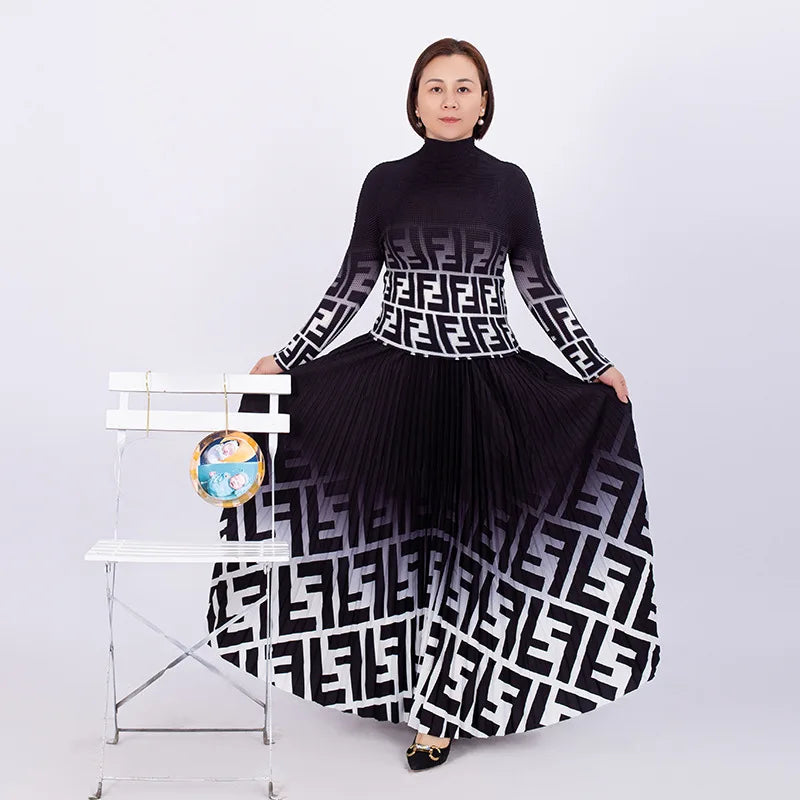 Pleated Suit Loose Top Women's High Waist Two-Piece Oversize skirt Suit