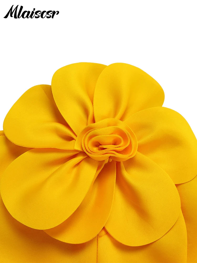 Off the Shoulder Petal Sleeve Mid Dresses with Sashes Woman Clothing