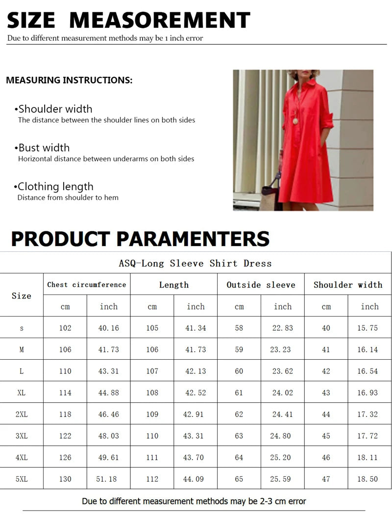 Shirt Women's shirt Dress Loose Fashion Lapel