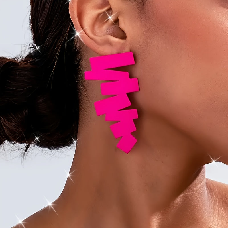Irregular Long Drop Earrings Black Acrylic Fashion Statement Jewelry Women,-Elegant Fashion Styles