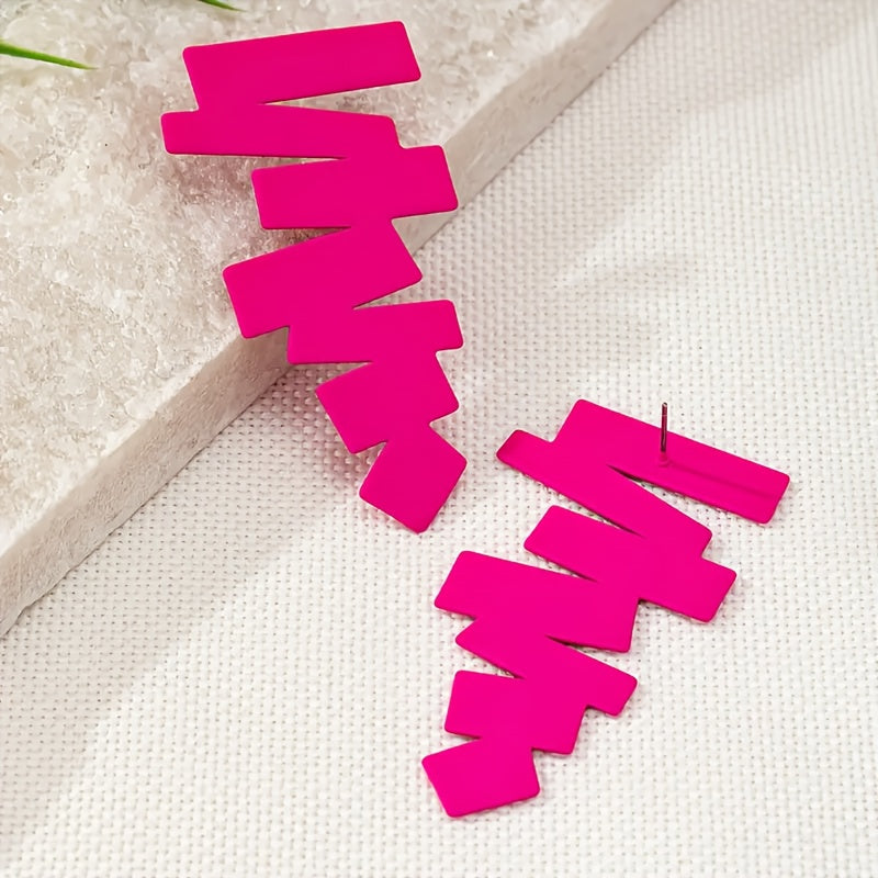 Irregular Long Drop Earrings Black Acrylic Fashion Statement Jewelry Women,-Elegant Fashion Styles