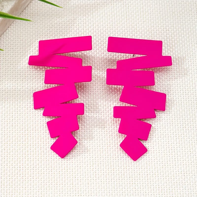 Irregular Long Drop Earrings Black Acrylic Fashion Statement Jewelry Women,-Elegant Fashion Styles