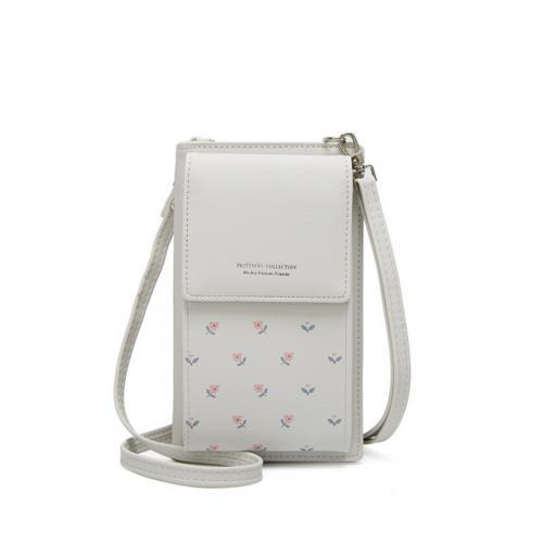 Cell Phone Wallet Card Holders Floral Print Mini Crossbody Shoulder Bag