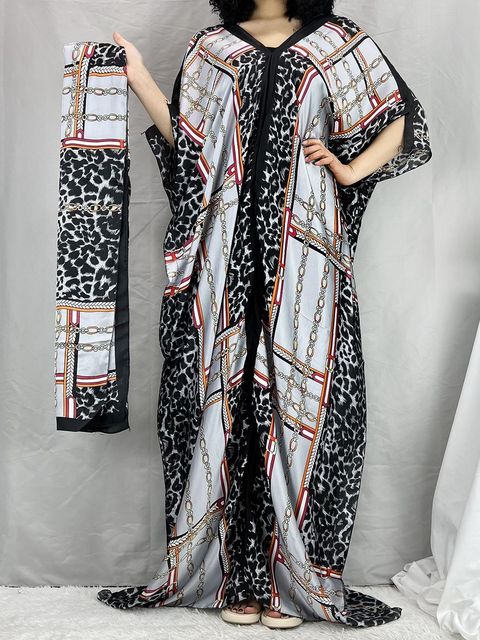 New Style Muslim Abaya Oversize African Women Clothing Dubai Dashiki Sexy Leopard Print Casual Floral Dresses Long Dress Vintage