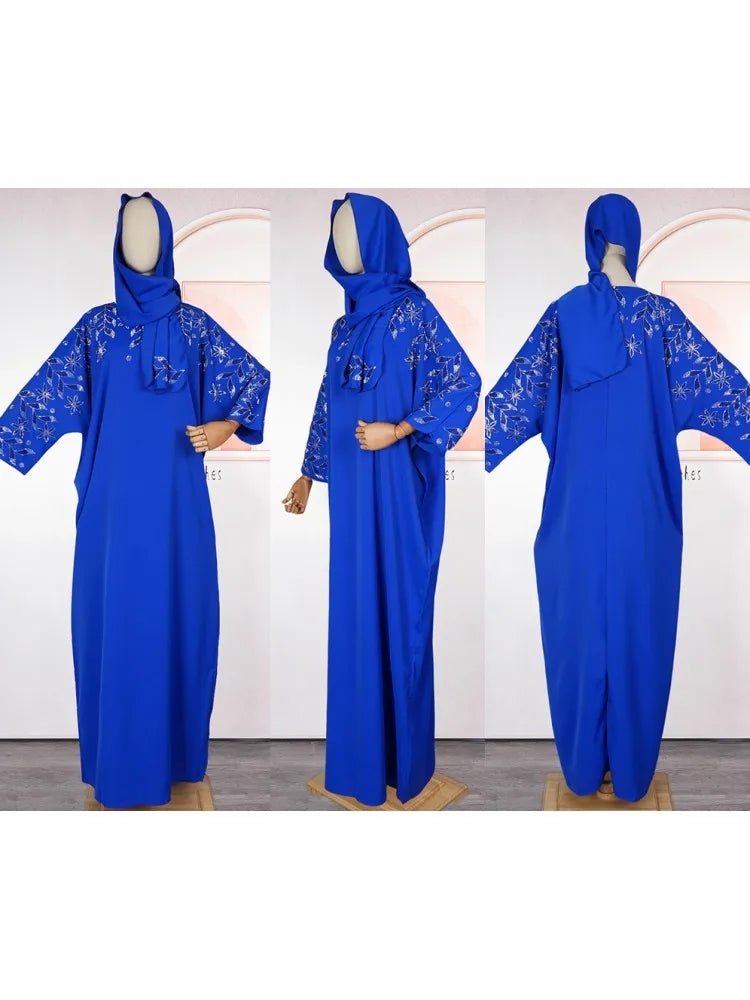 Plus Size Elegant African Dresses Women Outfit Evening Gown