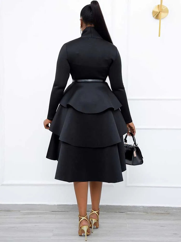 Women Sexy Elegant Dress Long Sleeve Birthday Dresses