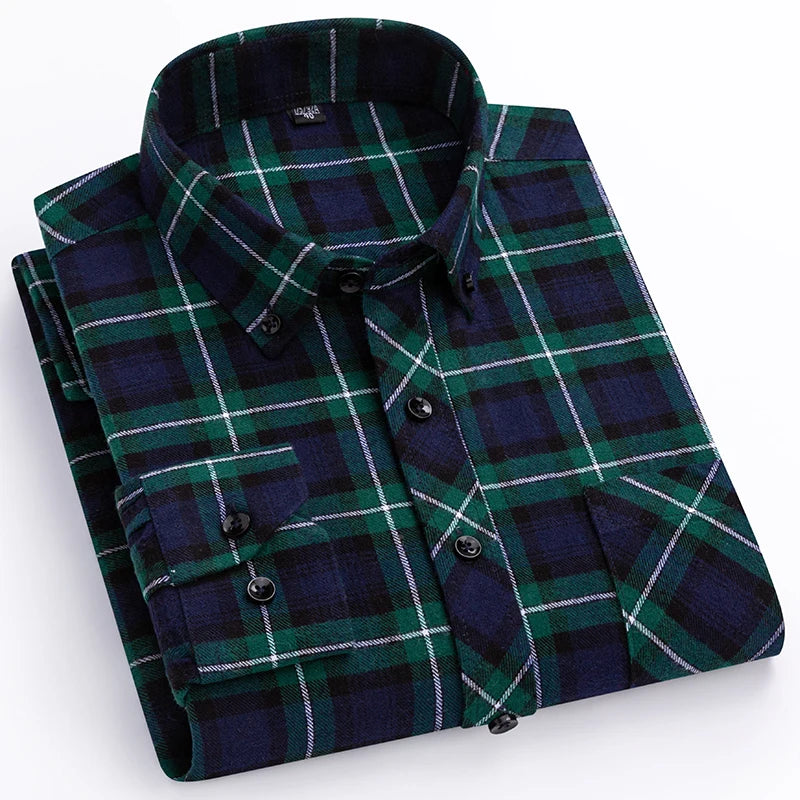 Black long-sleeve shirts men slim fit casual plain shirt