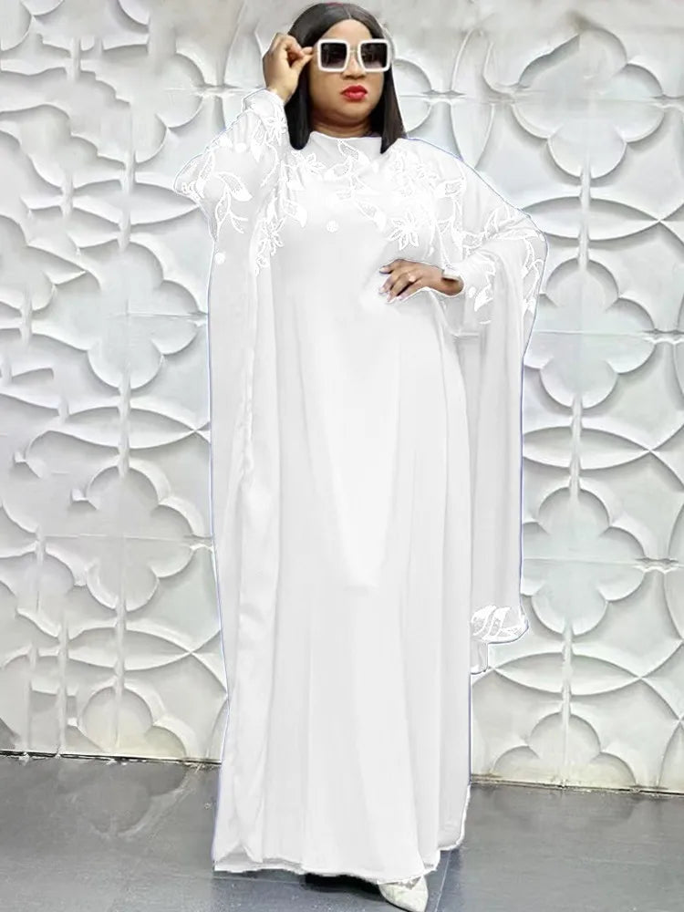 Plus Size Elegant African Dresses Women Outfit Evening Gown