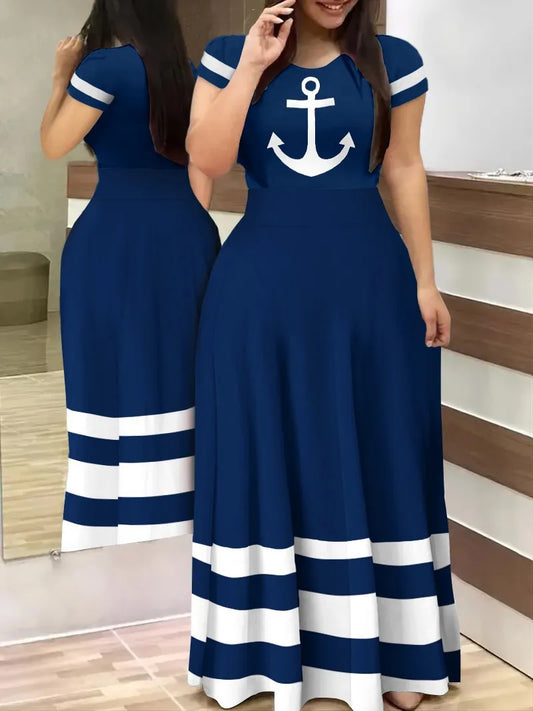 Fashion Short Sleeve Casual A Line Dresses