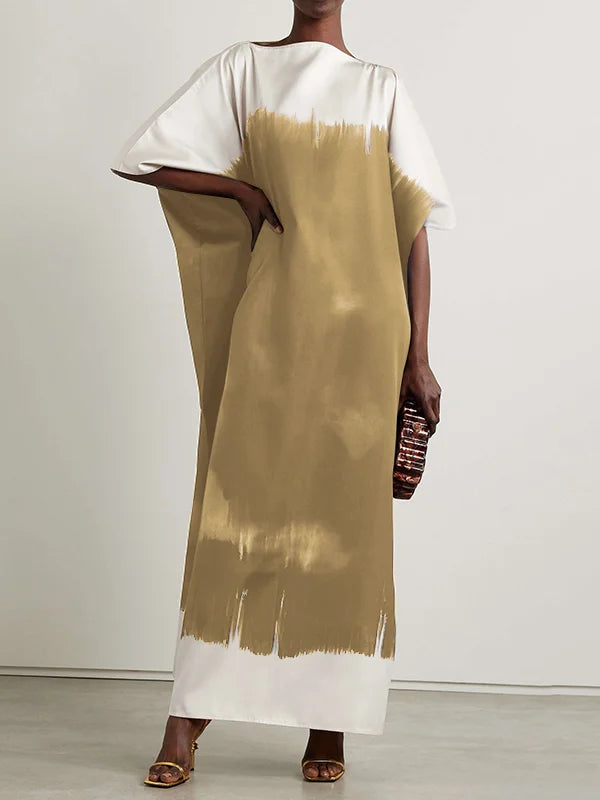 Summer Evening Party Gowns Maxi Dresses Batwing Sleeves Long Loose Dress