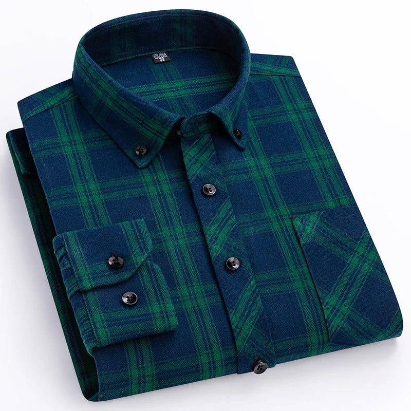 long-sleeve shirts men slim fit casual plaid Red geometric shirt