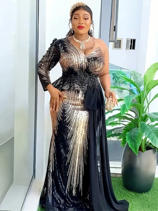 Luxury Party Evening Dresses Sequin Mermaid Gown Women