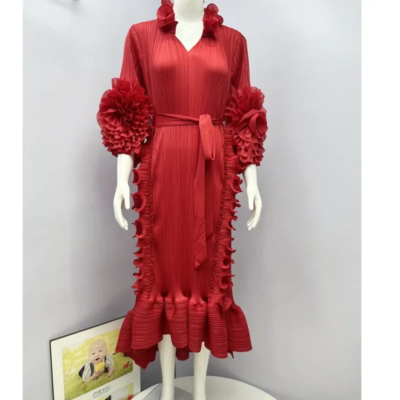 Pleated Dress Women's Loose Free Size
