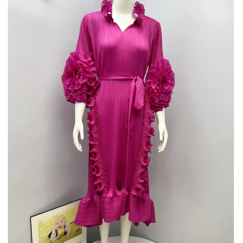 Pleated Dress Women's Loose Free Size