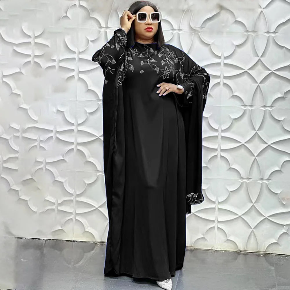 Plus Size Elegant African Dresses Women Outfit Evening Gown