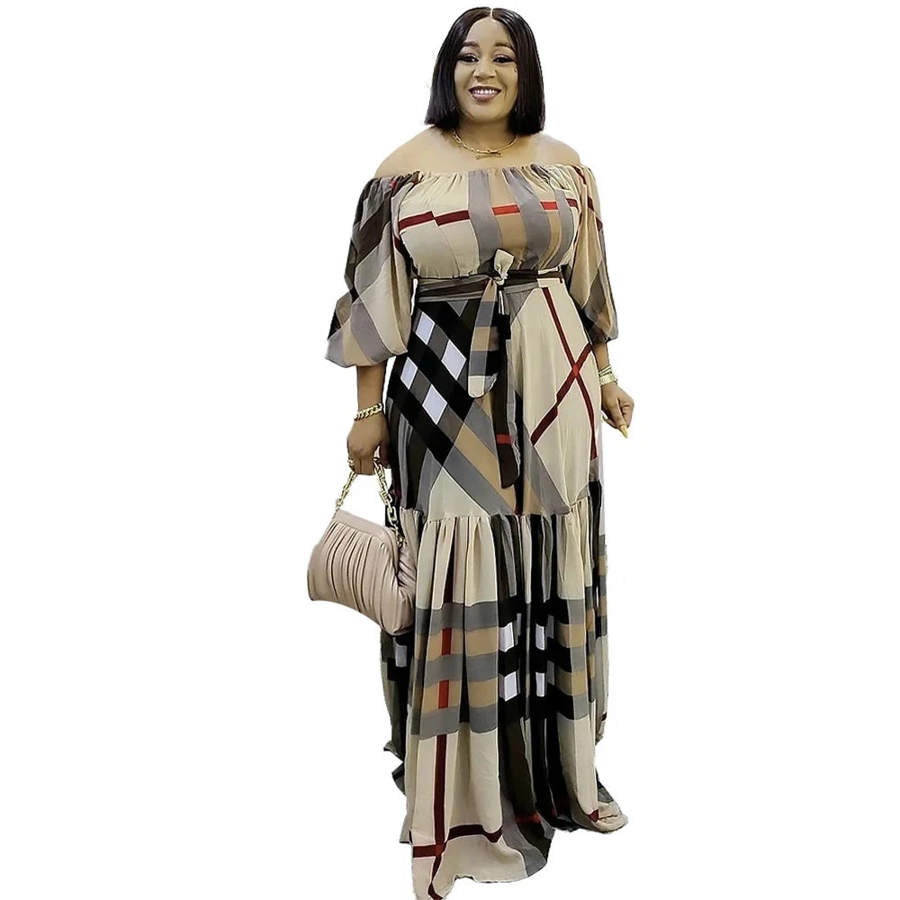 women's clothing  strap one-word shoulder dress
