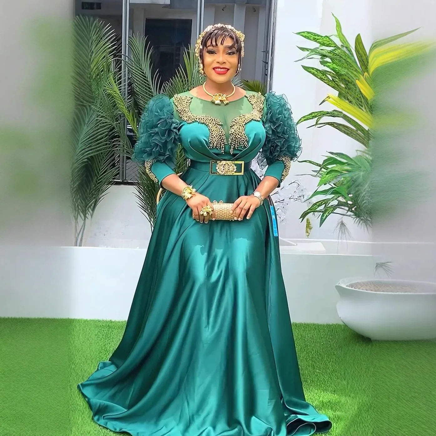 Denicy Women 2 PCS Sets Tops And Skirts Suits Gown Plus Size Wedding Party Dresses