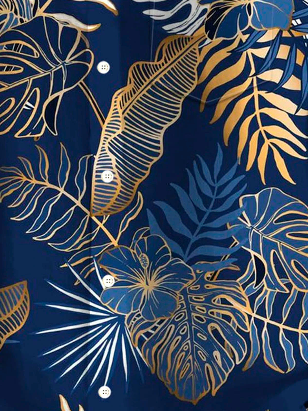 Hawaiian Print Men's Shirt Casual Summer Turndown Short Sleeve Shirt