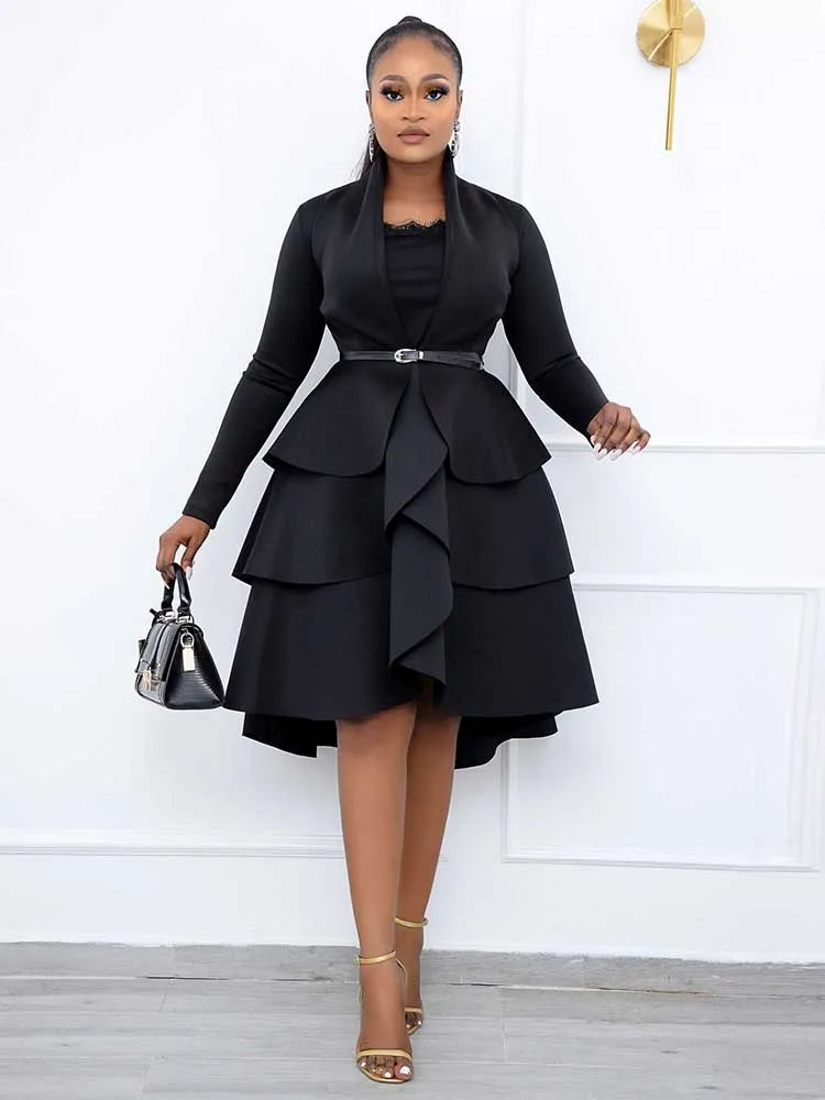 Women Sexy Elegant Dress Long Sleeve Birthday Dresses