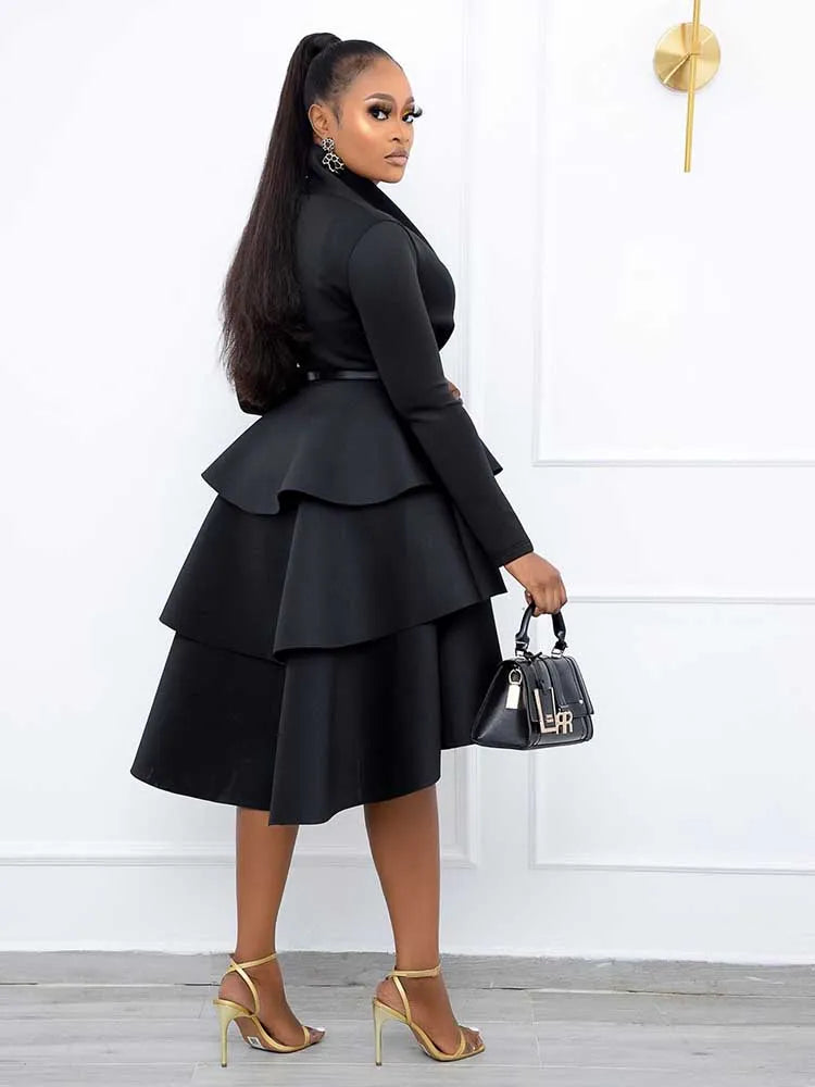 Women Sexy Elegant Dress Long Sleeve Birthday Dresses