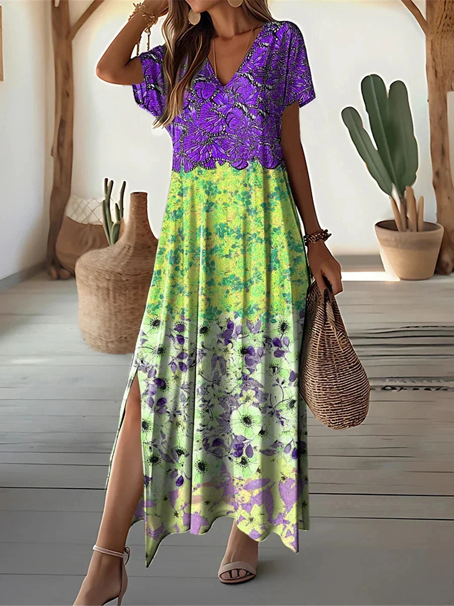 Floral Print Women Dresses Summer Long Dresses