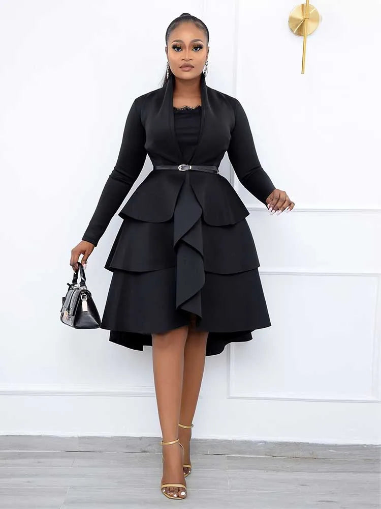 Women Sexy Elegant Dress Long Sleeve Birthday Dresses