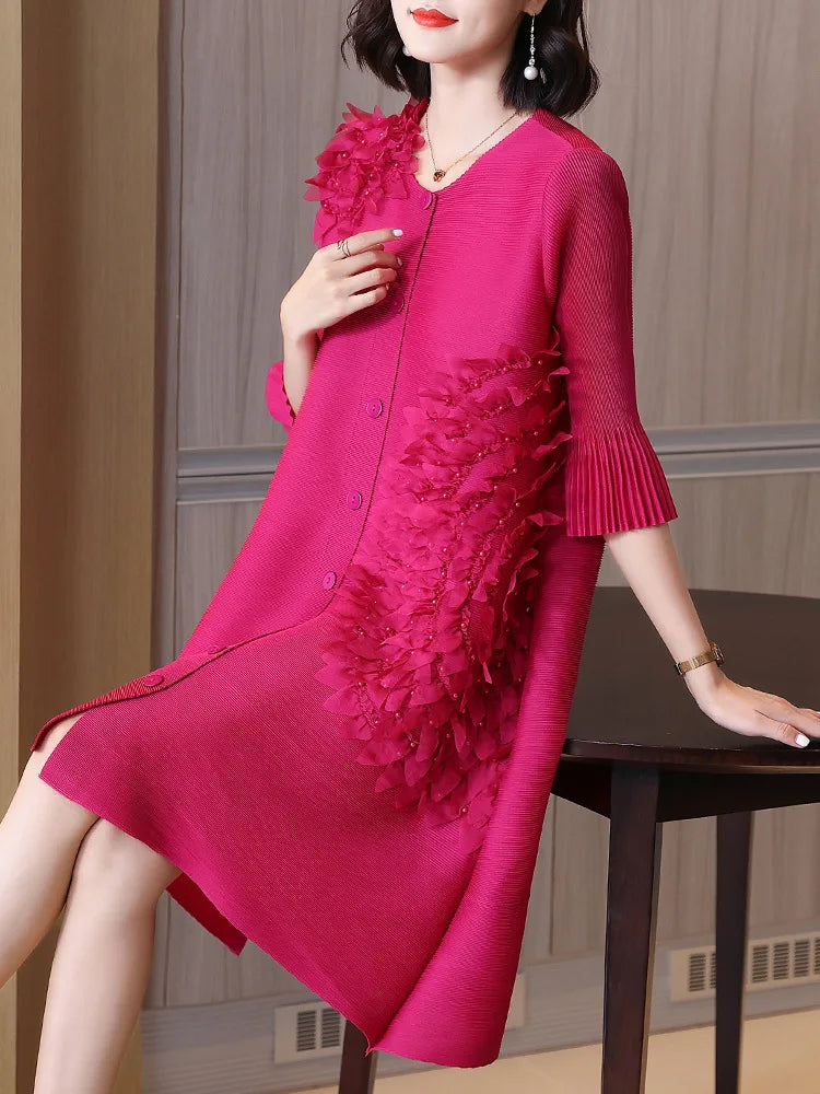 Spring Fall Solid Color Large Jacket Dresses