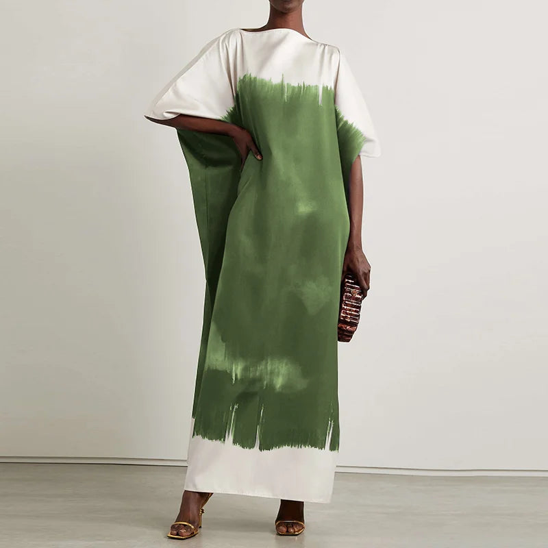 Summer Evening Party Gowns Maxi Dresses Batwing Sleeves Long Loose Dress