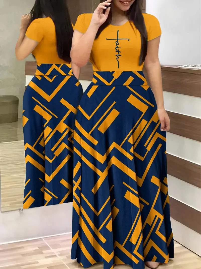 Fashion Short Sleeve Casual A Line Dresses
