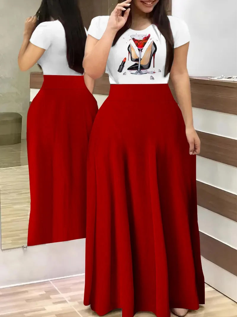 Fashion Short Sleeve Casual A Line Dresses