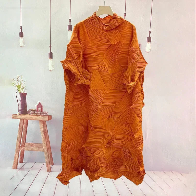 Wrinkle Loose Mid Length Party Dress