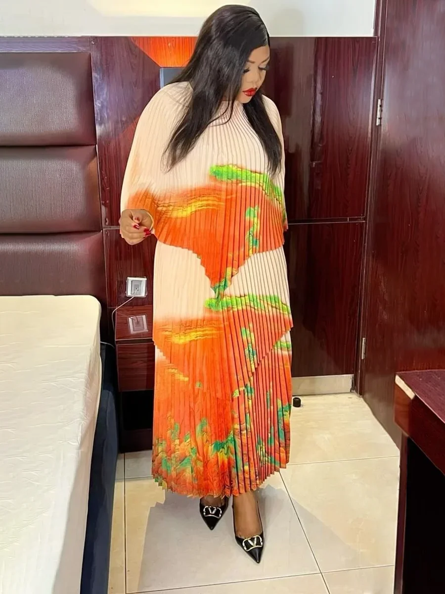 Bat Sleeve Blouse and Skirt Two-piece Set Fashion Women Dress