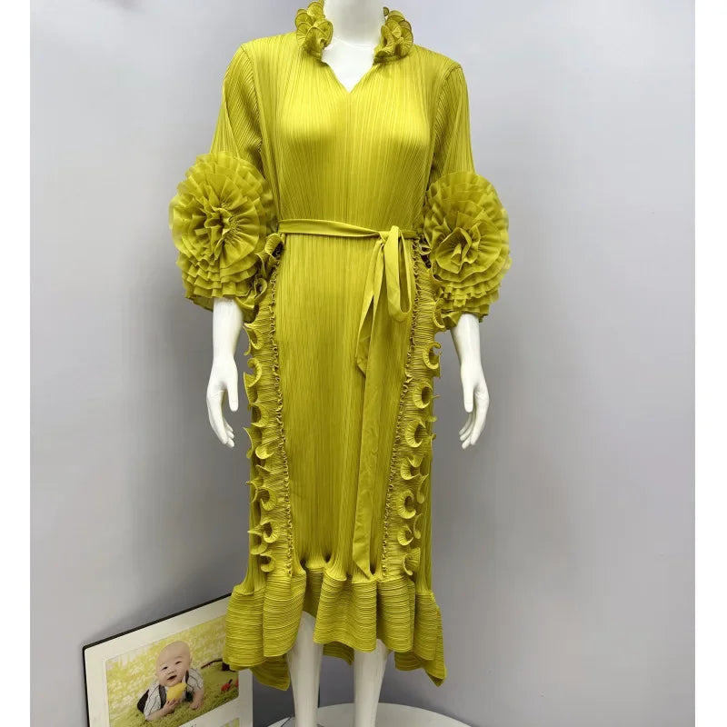 Pleated Dress Women's Loose Free Size