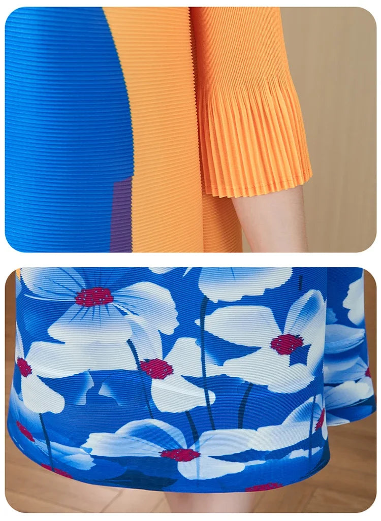 Printed French Dress Beautiful Dress Loose Free Size Women's Clothing